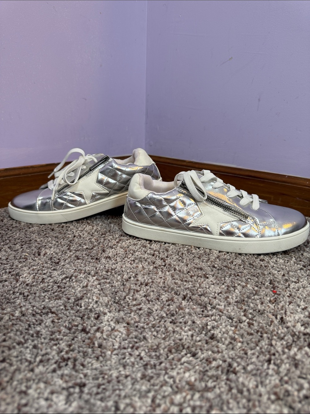 Silver sneakers